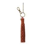 The Sak Birch Tassel Dangle - Leather - Persimmon Suede Gold Stud