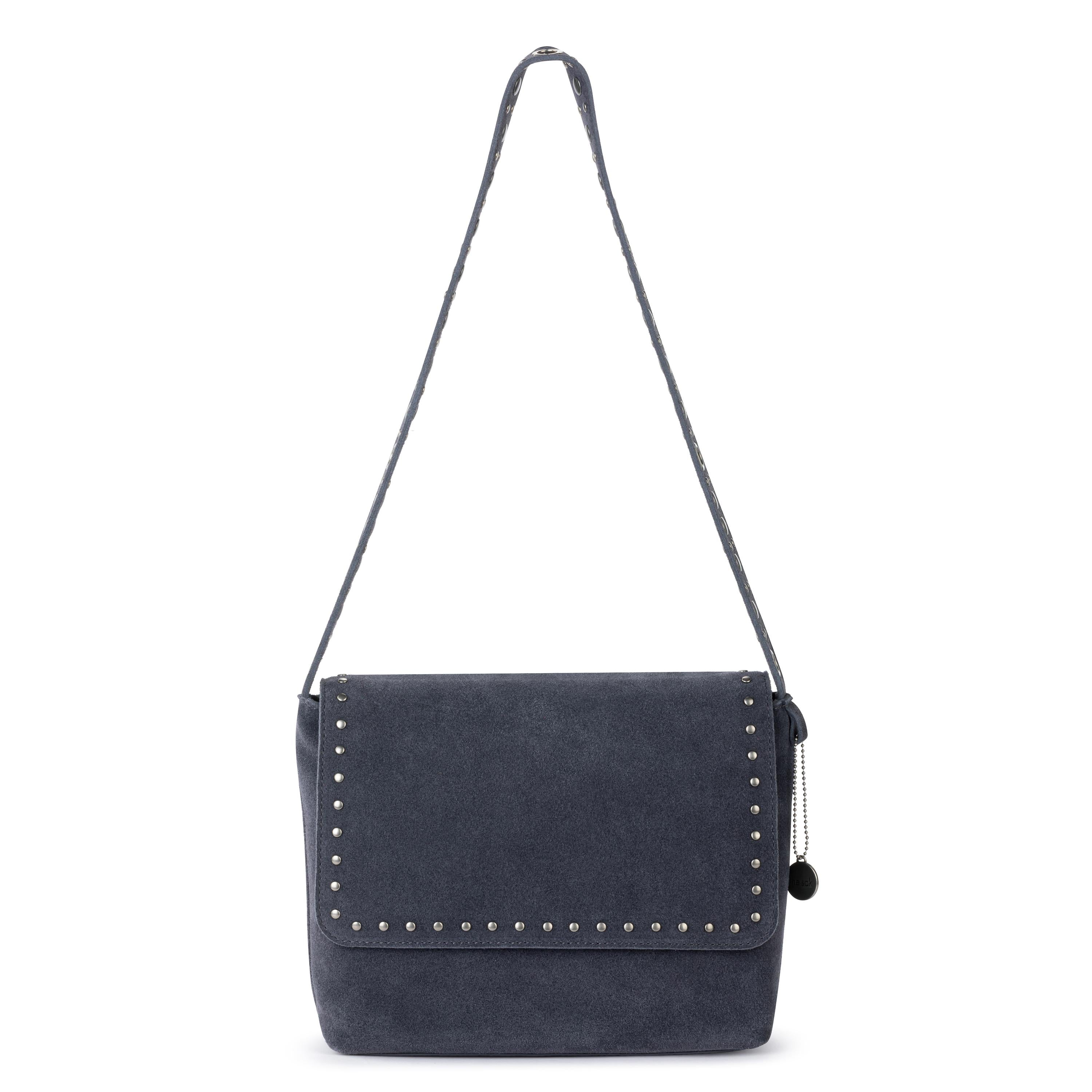 The Sak Marlow Flap Shoulder - Leather - Storm Grey Suede Belt