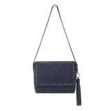 The Sak Marlow Flap Shoulder - Leather - Storm Grey Suede Belt