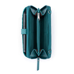 The Sak Iris Smartphone Wallet - Leather - Deep Teal Suede