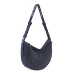 The Sak Tess Shoulder Bag - Leather - Storm Grey Suede Belt