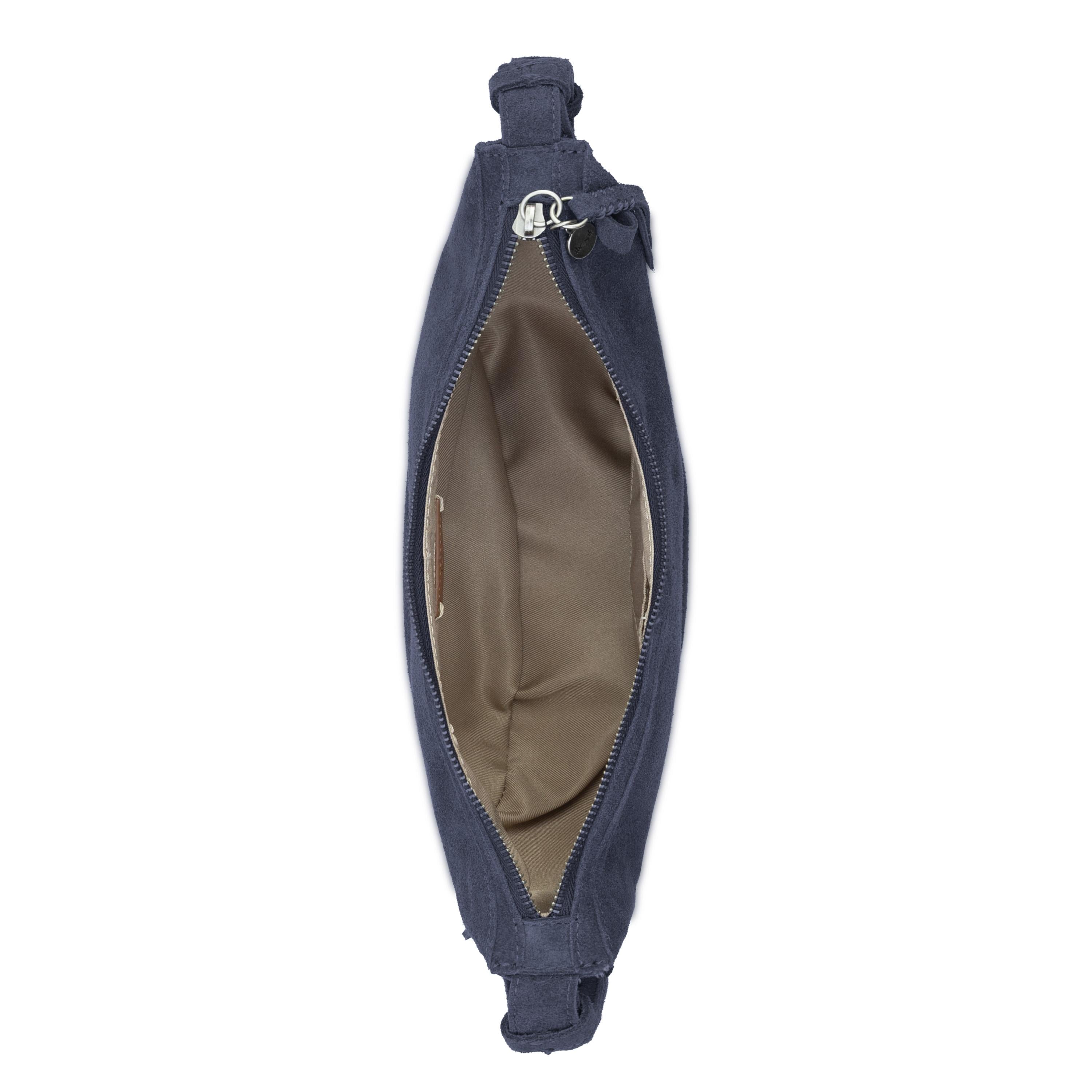 The Sak Tess Shoulder Bag - Leather - Storm Grey Suede Belt