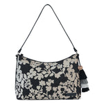 Sakroots Banyan Hobo - Canvas - Black and White Shadow Floral
