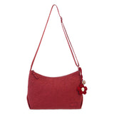 Sakroots Banyan Hobo - EcoTwill - Crimson Flower Blossom Quilted