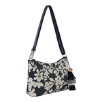 Sakroots Lumi Crossbody - Canvas - Black and White Shadow Floral