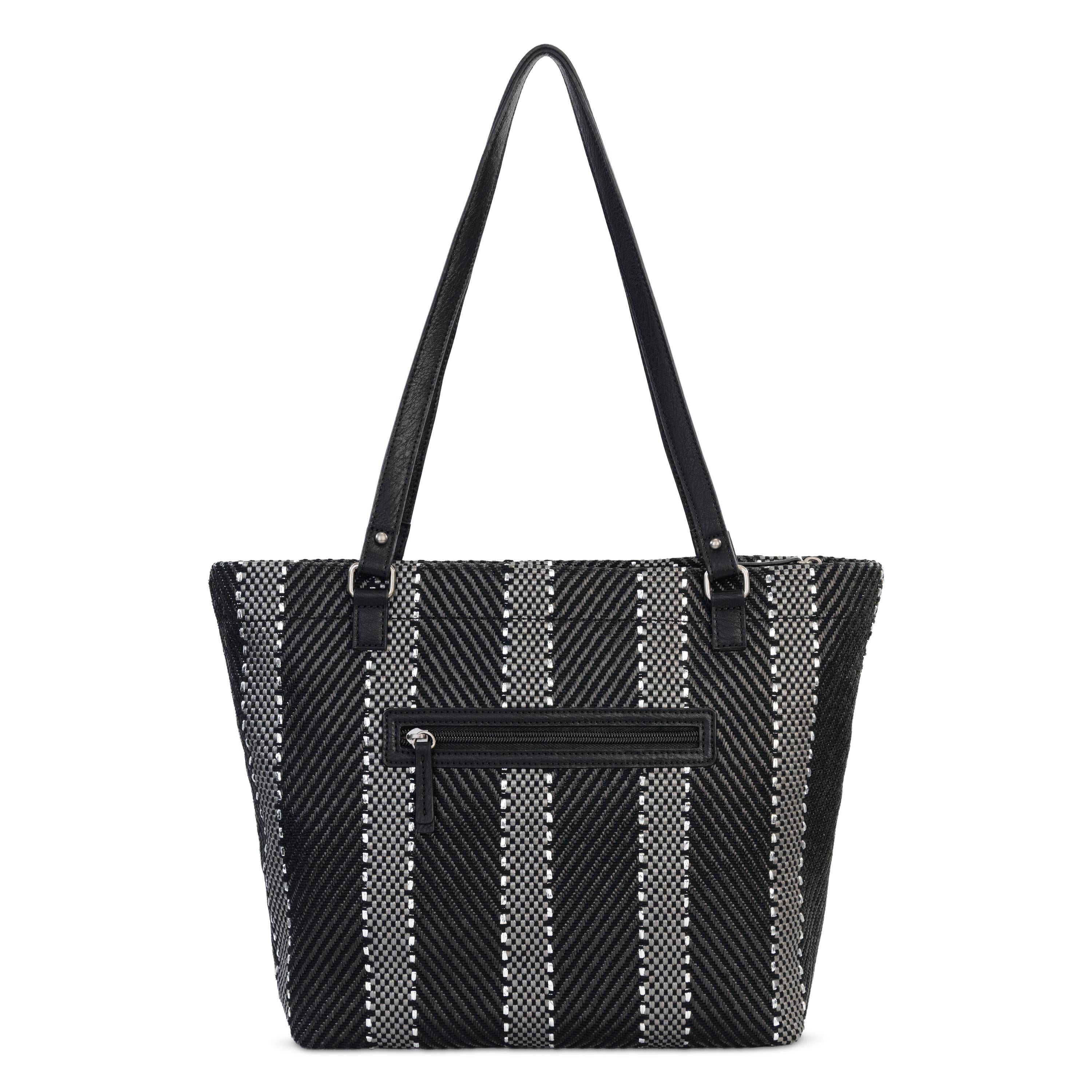 Sakroots Banyan Shoulder Tote - Straw - Black Metallic Woven