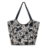 Sakroots Roma Tote - Canvas - Black and White Shadow Floral