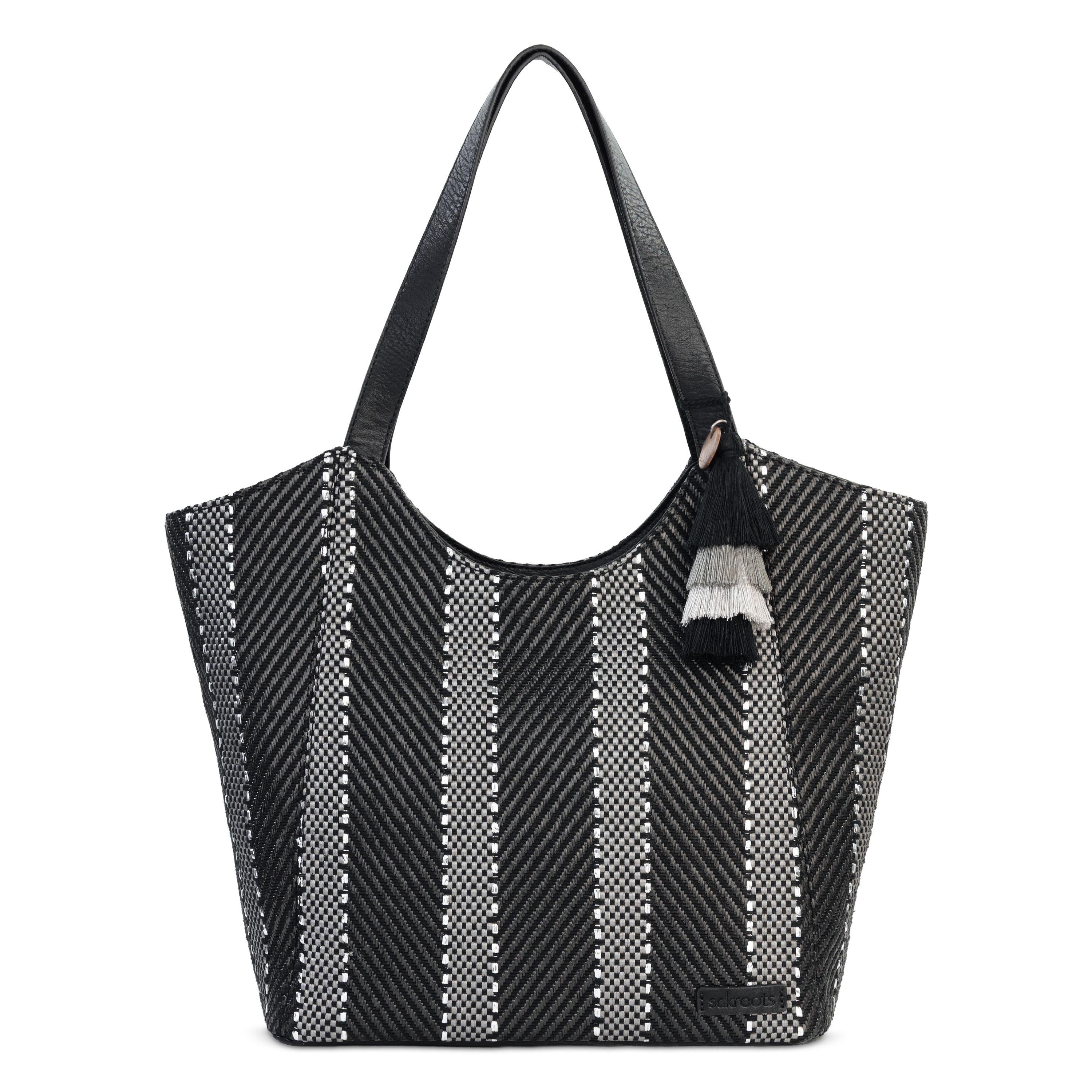 Sakroots Roma Tote - Straw - Black Metallic Woven