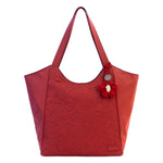 Sakroots Roma Large Tote - EcoTwill - Crimson Flower Blossom Quilted