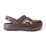 The Sak Bolo Clog - Hand Crochet - Walnut Patch