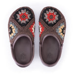 The Sak Bolo Clog - Hand Crochet - Walnut Patch