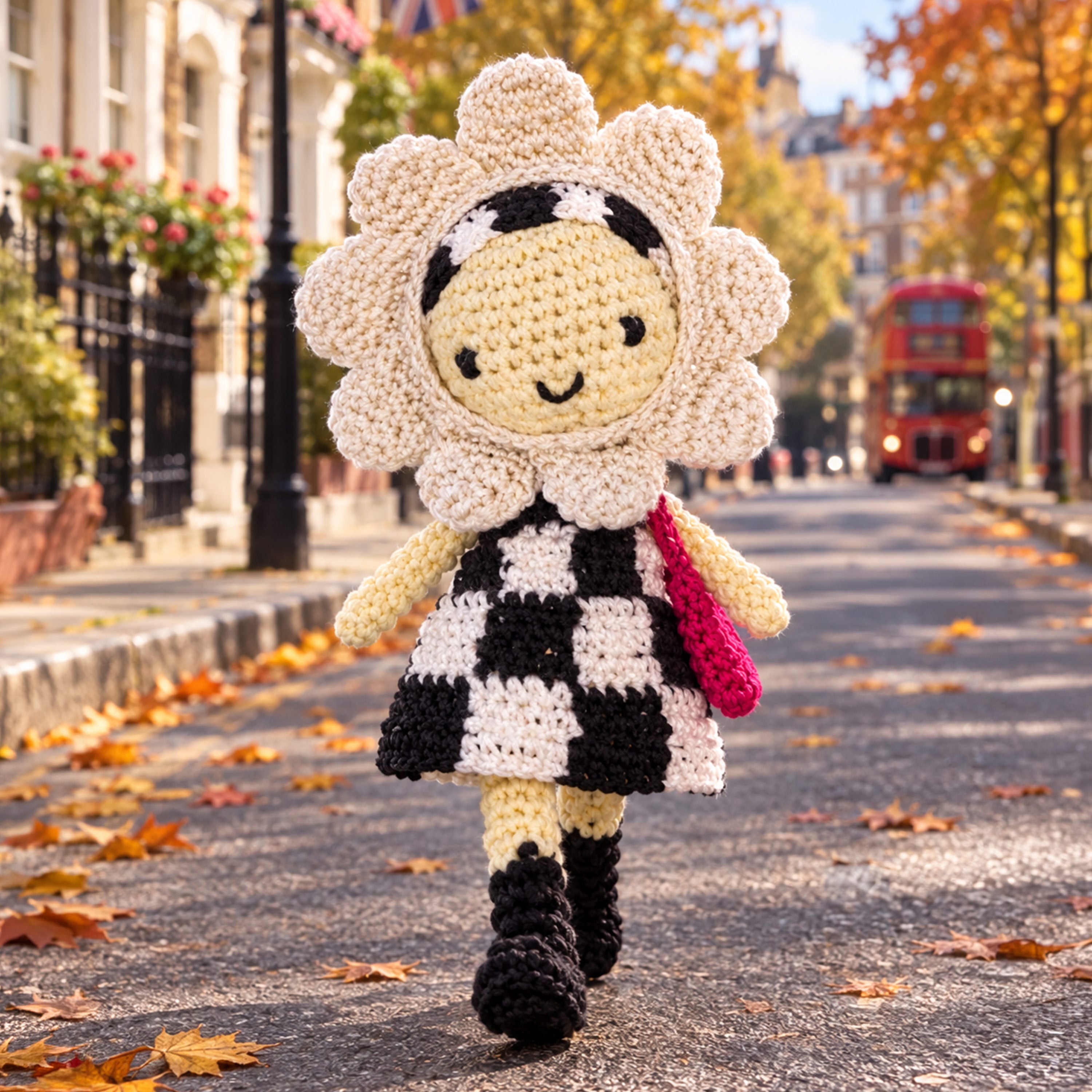 The Sak Sunbudz Sunflower Dangle - Hand Crochet - Bee-Bee