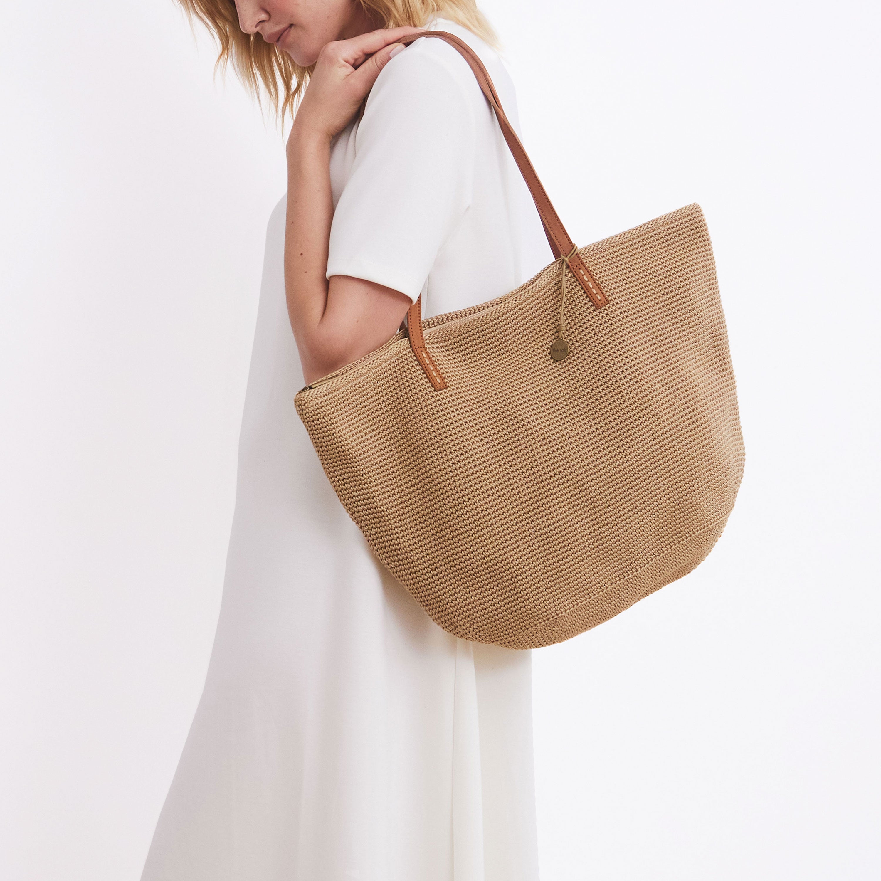 The Sak Faye Large Tote - Hand Crochet - Multi Sunbeam