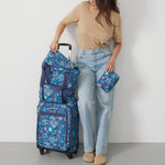 Sakroots On The Go 21" Spinner Luggage Bundle - EcoTwill - Royal Blue Seascape