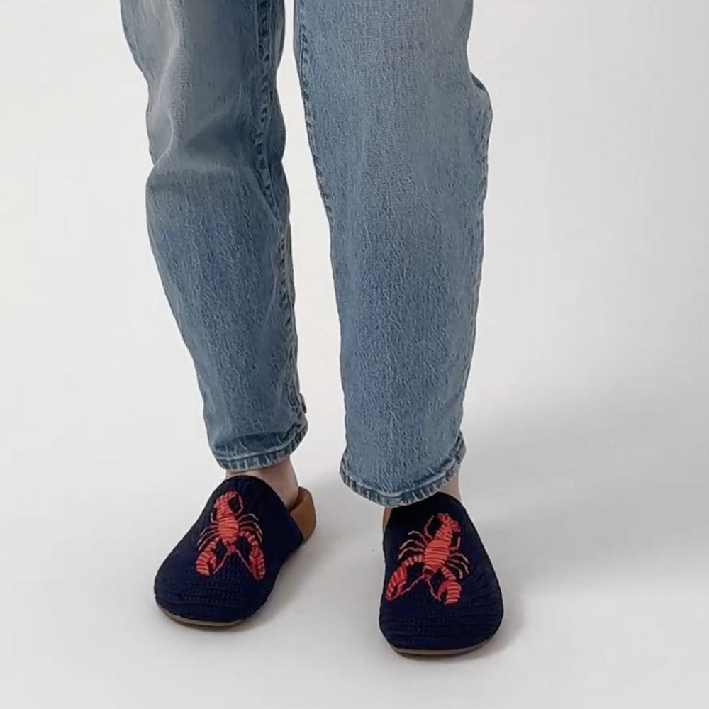 The Sak Bolinas Clog - Hand Crochet - Lobster