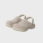 The Sak Bolo Eva Clog - Hand Crochet - Ecru Multi Beads