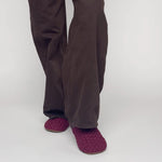 The Sak Bolinas Clog - Hand Crochet - Black Cherry Cozy